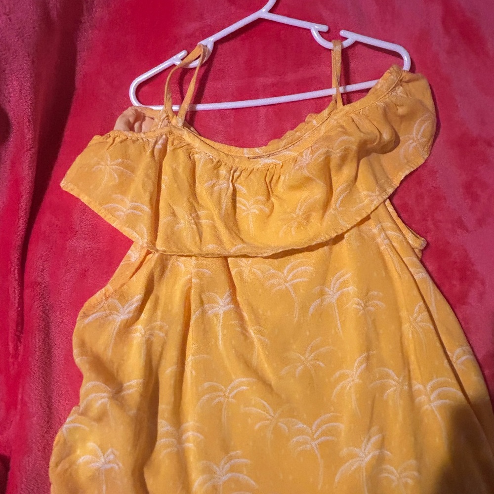 SO Yellow Palm Tree Tank Top